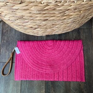 🩷Barbie Pink 🩷 Woven Clutch/wristlet, large